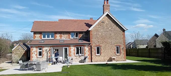 Brick and flint house after a full refurbishment and rear extension